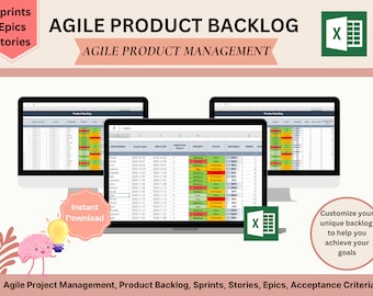 Agile Product Backlog Agile Project Management Framework Product Owners Project Management Backlog Template Scrum Master Product Manager