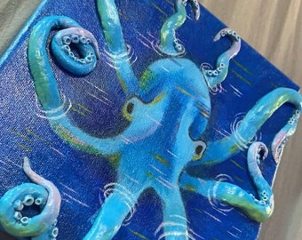 3D Octopus on canvas