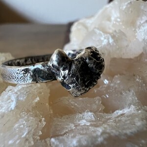 Heart shaped silver ring/ silver ring/ silver jewelry/ heart ring/ heart/ unique ring/ gift for her