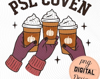 Pumpkin Spice Witch Coven: Jesienna kawa w grafice (do pobrania w formacie SVG i PNG)