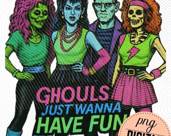 Retro Halloween Ghost SVG: Ghouls Just Wanna Have Fun (Pobieranie cyfrowe)