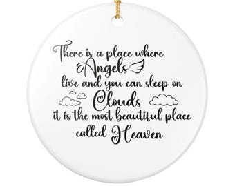 Memorial Christmas Ornament: Ceramic Angel Tribute