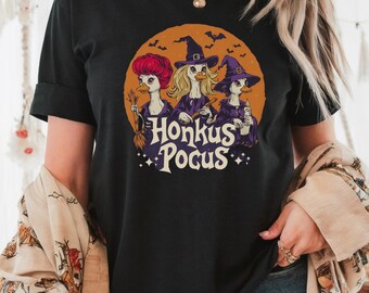 Honkus Pocus Goose Witches T-Shirt: Funny Halloween Tee