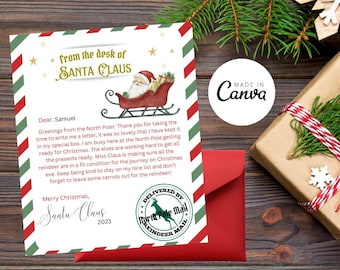 Personalized Letter From Santa: Editable Christmas Keepsake (Digital Download)