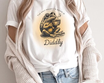 Diddly Squat Frog Shirt, Funny Frog T-shirt, Womens Tee, Comfort Colors
