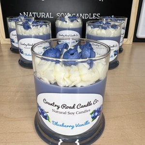 Blueberry Vanilla Whipped Candle | Perfect for Holiday Decor | Gifts | Cozy Festive Atmosphere | 12 oz | Natural Soy Wax