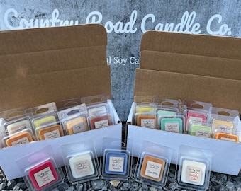Your Choice of 12 (1oz) Scented Handmade Wax Tart Melts | Sample Box | Surprise  Me |Variety Packs | Natural Soy Wax | Natural Oils