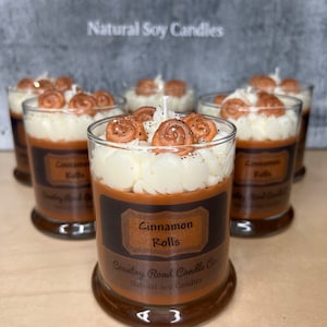 Cinnamon Rolls Whipped Candle | Perfect for Holiday Decor | Gifts | Cozy Festive Atmosphere | 12 oz | Natural Soy Wax