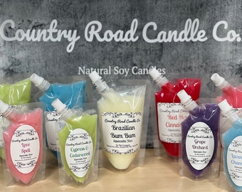 Squeezable Soy Wax 3oz & 8oz Pouches | Heavily Fragranced | Hand Poured in WV