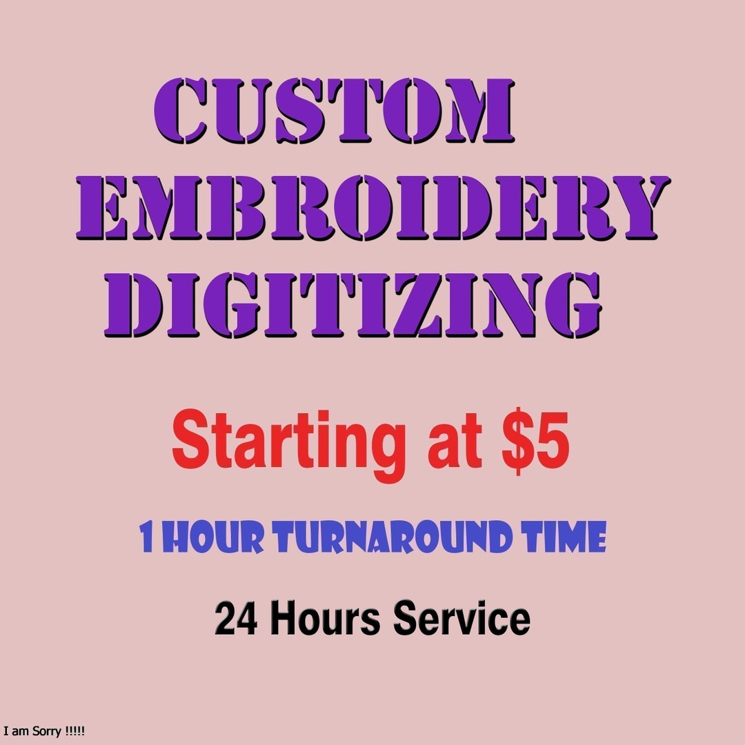 Custom Embroidery Digitizing Logo Digitizing Custom Etsy
