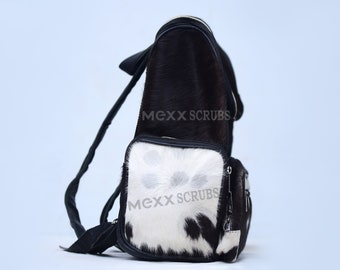 School bag Travel bag Real Cowhide Backpack Bag Cowhide Diaper Bag Leather  Girls and Boys , Cowhide Shoulder Bag,