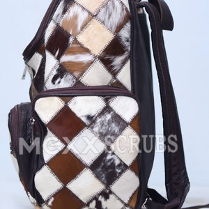 School bag Travel bag Real Cowhide Backpack Bag Cowhide Diaper Bag Leather