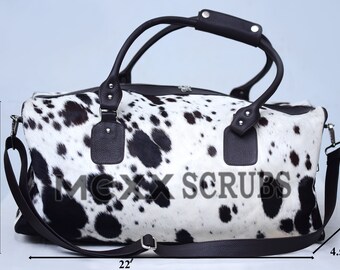 Cowhide Hair on Duffle Bag   Travel bag Weekender Bag