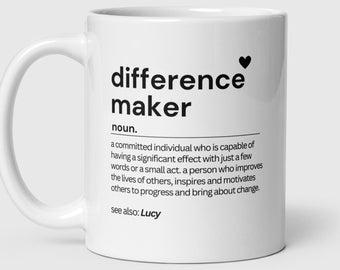 Personalized Difference Maker Mug: Appreciation Gift