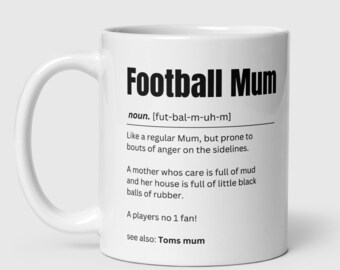 Funny personalised football mum mug - Gift for mom - Im not a regular mum Im a football mum - Mothers day keepsake - Mum birthday present