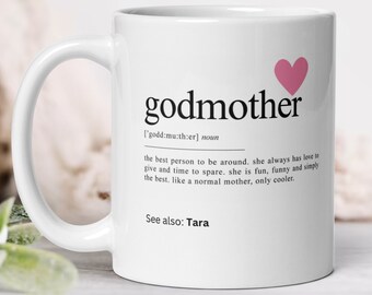 Personalised Godmother definition mug-Godmother gift-Godmother mug-Godmother proposal-Godmother gifts-Godmother birthday gift-Gifts for her