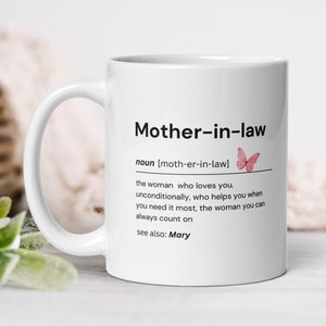 Personalised Mother in Law Gift-Presents for her-Future mother in law gift-Coffee mug-Birthday gifts-Gifts for special occasions-Thoughtful