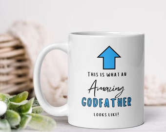 Thoughtful personalised godfather mug for any special occasion-Godparents mugs-Godmother mug-Godfather surprise proposal mug