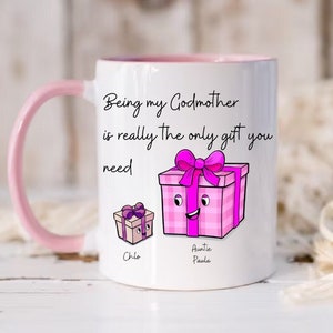 Unique custom gift  for godmother - Funny personalised mug for godmother - Godmother proposal present - Birthday keepsake