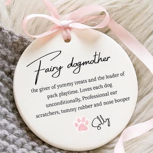 Fairy Dogmother Ornament: Gift for Dog Walker, Dog Mum