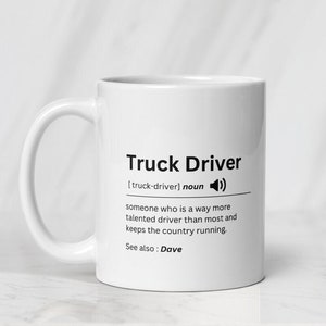 Tazza da camionista personalizzata - Tazza con definizione - Autista di mezzi pesanti - Regalo per autista di camion - Tazza Scania - Tazza da camionista - Regalo per lui - Regalo per lei