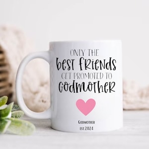 Mug personnalisé proposition marraine - Cadeau pour une marraine - Souvenir de faire-part de grossesse personnalisé - Panier bébé révélateur - Promotion marraine