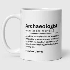 Personalised Archaeologist Gift | Archaeology Definition Coaster | Funny Archaeologist Present | History Teacher | Archaeologist graduation