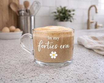 Regalo de la década de los cuarenta: taza de cristal para mi 40 cumpleaños