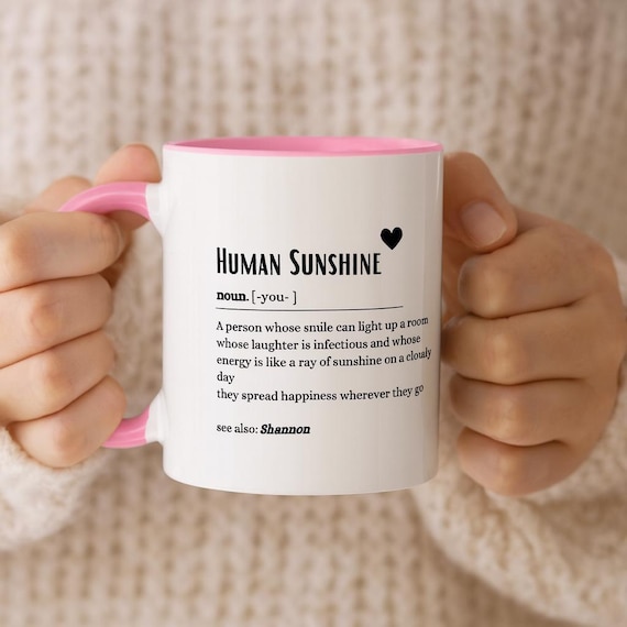 Personalized Human Sunshine Mug | Positivity Gift