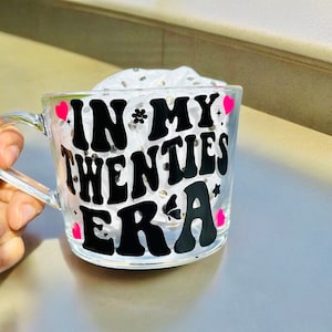 Mug en verre époque 20 ans - Cadeaux pour 20e anniversaire - Cadeau pour 21e anniversaire de fille de luxe - Souvenir d'un meilleur ami - Joyeux anniversaire