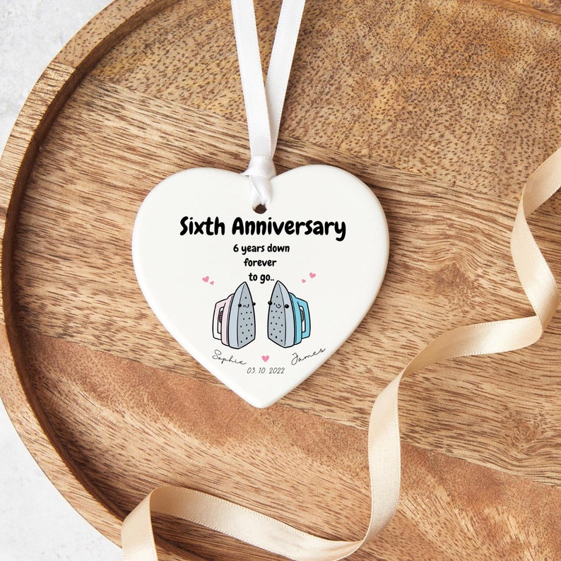 Sixth Iron Wedding Anniversary Gift Happy Iron Anniversary Personalised