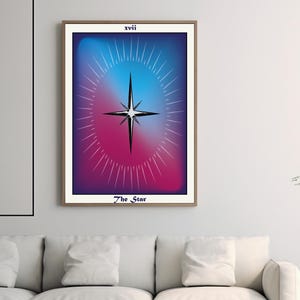 The Star - xvii, Tarot Card, high-resolution print with instant download, for Home Decor, Gift Idea, Tarot Poster