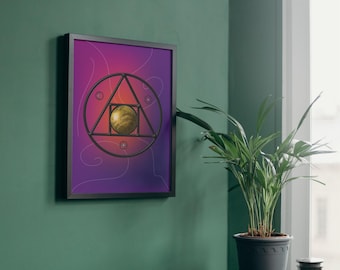 A Pedra Filosofal - Arte de Alquimia Mística - Download PNG 300 DPI - Decoração Esotérica, Simbolismo Sagrado - Conforte-se