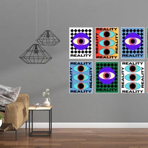8 disegni REALITY da scaricare subito dalla collezione ConsolArte Bauhaus Style Abstract, idea regalo, decorazione murale