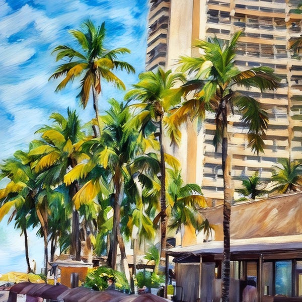 Waikiki Beach Print