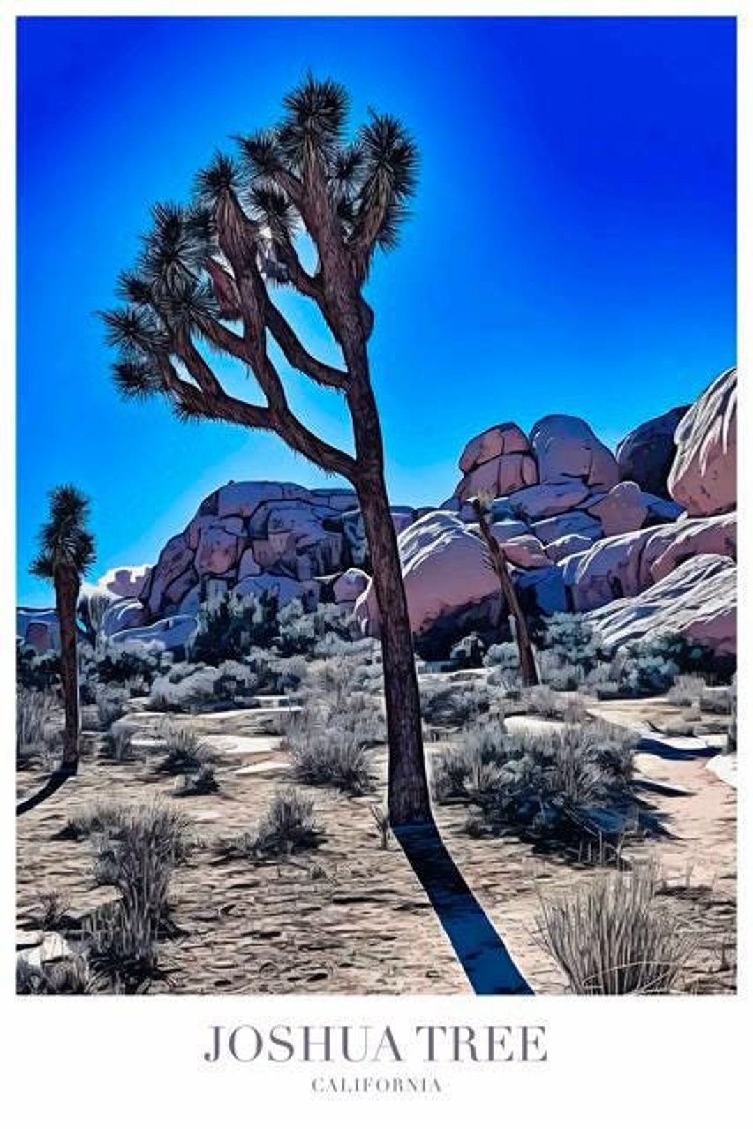Joshua Tree National Park Poster: California Desert Art Print - Etsy