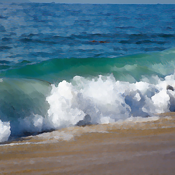 So cal beaches waves crashing artistic photo