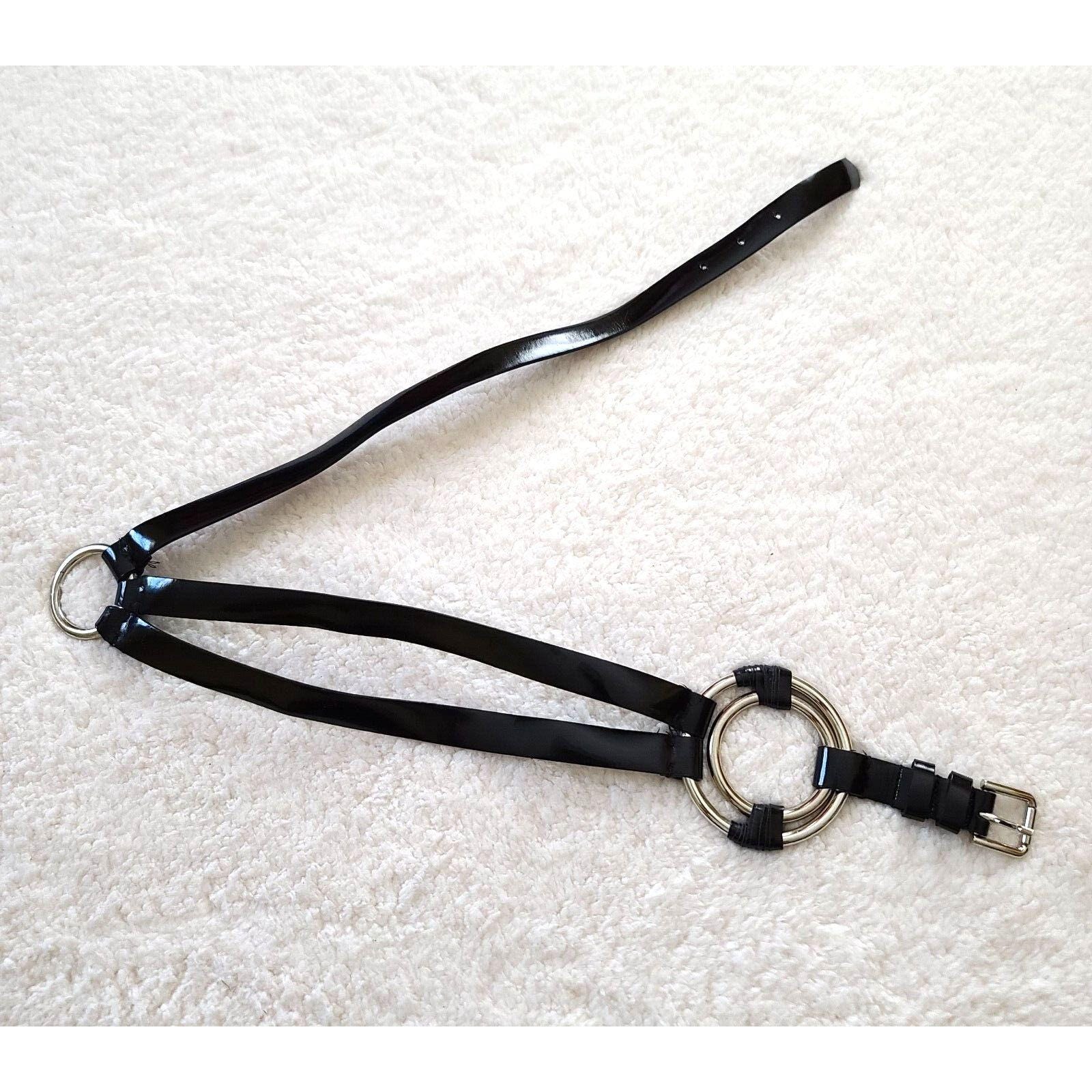 Vintage SANDY DUFTLER Patent Leather Oval Link Belt Size M Sandy Duftler Belt - Etsy main image 2