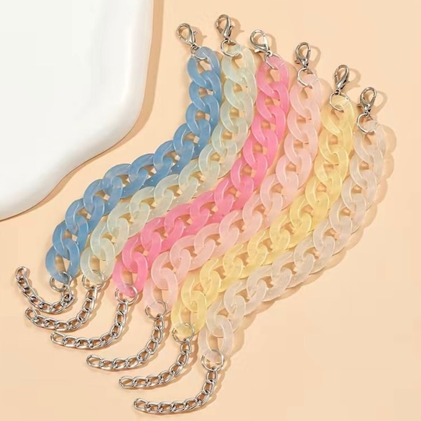 Plastic Chain Bracelet, Candy Color Bracelet, Chain Jewelry for women, Bracelet For Girls.