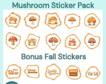 Paddestoel illustraties, val paddestoel PNG, paddestoel PNG, val digitale stickers, paddestoel digitale kunst, paddestoel digitale download