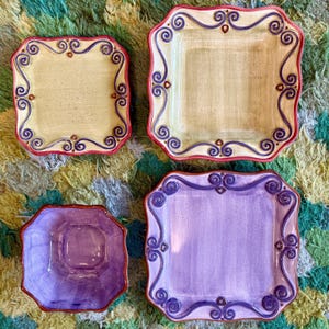 Vintage Tabletops Unlimited Medici Pattern 4-Piece Dinnerware Set