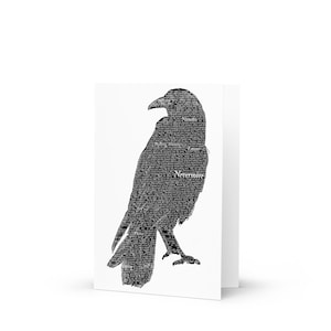 Carte de voeux Art littéraire, Edgar Allan Poe, « Le corbeau »