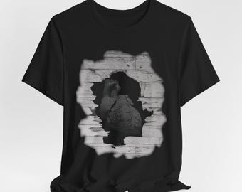 Edgar Allan Poe Tell Tale Heart komplett textskjorta, 100 % bomull (TEXTARTPOEHEART)