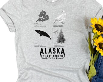 Alaska State Symbols T-Shirt: Evergreen State Pride, 100% Cotton