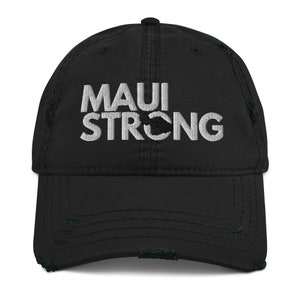 MAUI STRONG distressed hat