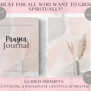 30 Day Prayer Journal Challenge, Prayer Journal, Gratitude journal, Bible Study, Prayer PDF Download, Jesus, God, Prayer Planner, Prayer