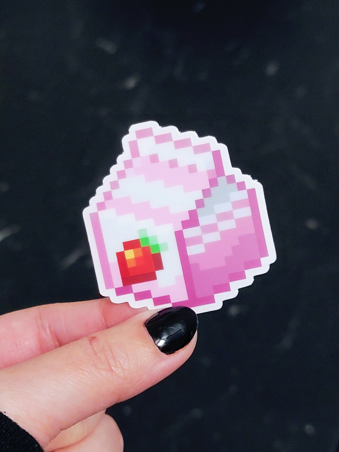 Strawberry Milk Clear Vinyl Sticker Cute Kawaii Decal Planner Sticker