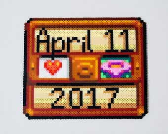 Stardew Valley Custom Clock Perler- Plain or Magnet - Handmade Pixel Art Anniversary Gift for Gamers