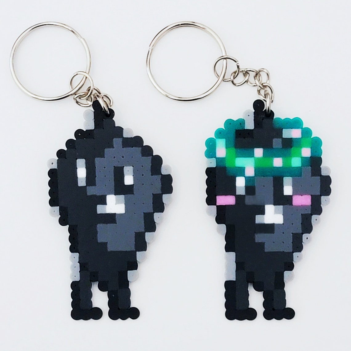 Krobus Perler Keychain Handmade Stardew Valley-inspired Accessories