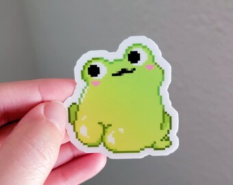 Cheeky Frog Die Cut Vinyl Sticker | Cute Decal | Laptop Sticker | Water Bottle Sticker | Planner Sticker | Gift for Her